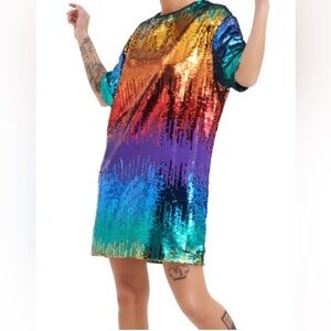 UGG ZOEY SEQUIN TEE DRESS PRIDE